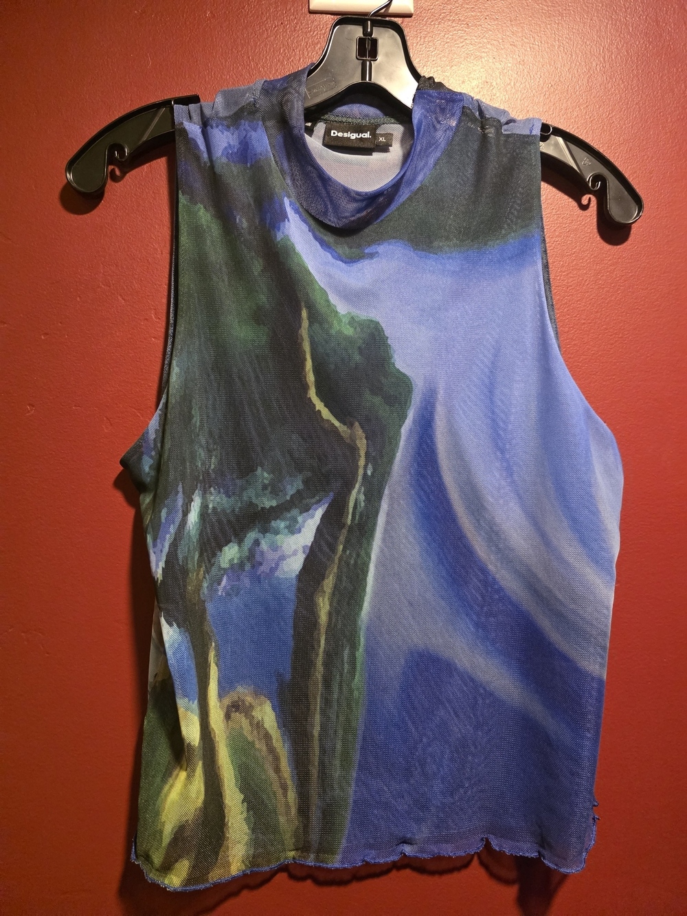 Desigual Multicolor Blue Green Abstract Sleeveless Tank